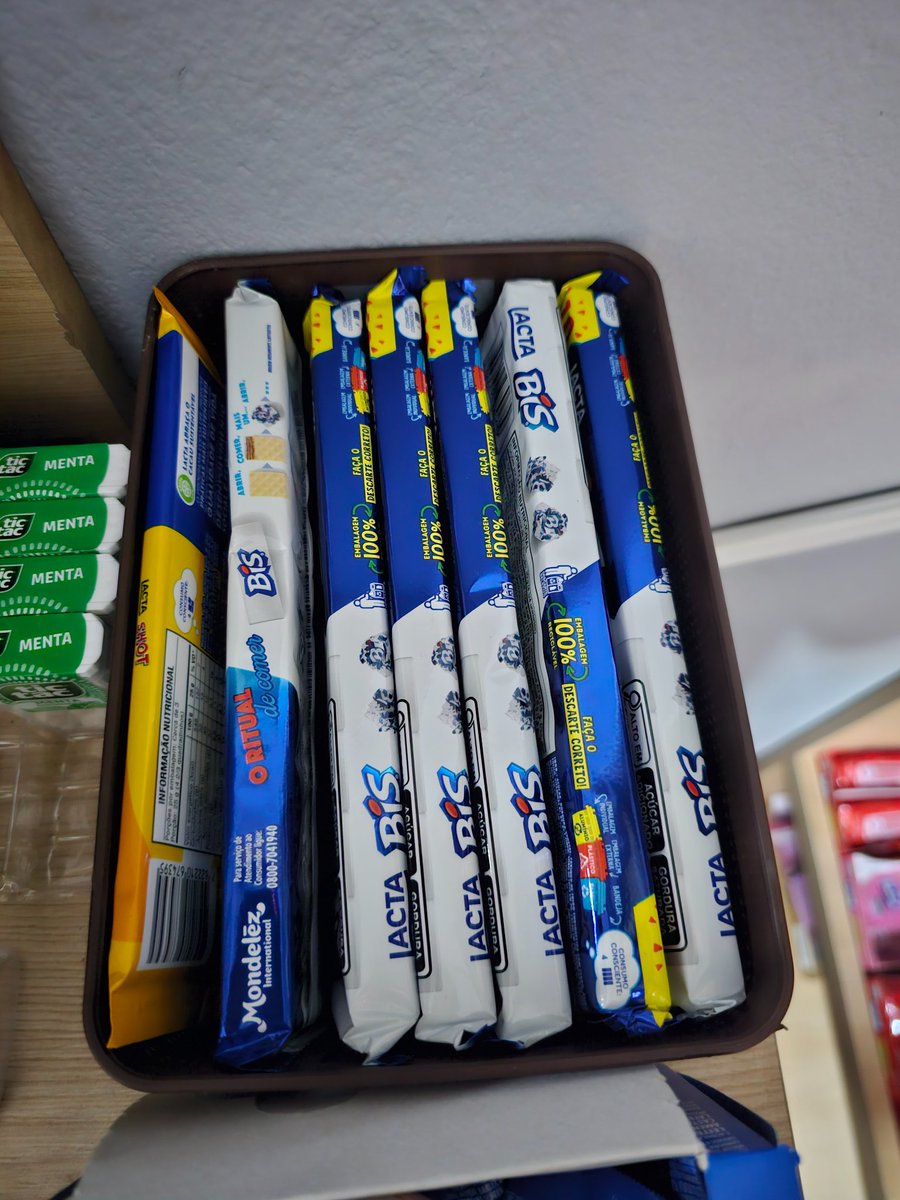 Aconteceu, estão vendendo bis de uma fileira só. Mas a inflação está controlada