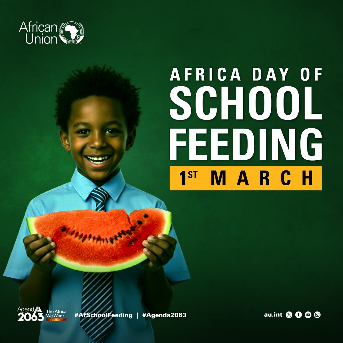 The African Day of School Feeding (ADSF), established by the AU in 2016, continues to promote sustainable, home-grown school feeding systems across the continent. Celebrated annually on 1 March,  #ADSF highlights the impact of school meals on education, nutrition, health, and