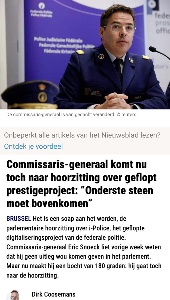OrtwinDepo's tweet photo. De soap rond #ipolice gaat verder. Tijd voor een écht onderzoek via een parlementaire onderzoekscommissie. https://t.co/WkR9mSfBZE