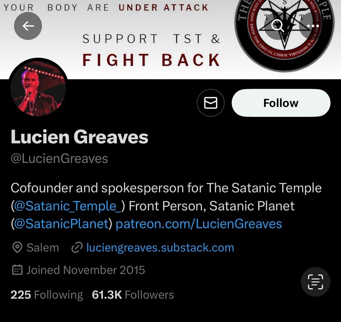 TheEmmapreneur's tweet photo. @JOKAQARMY1 Jessie Czebotar is a fraud - she’s a satanist working with The Satanic Temple. Please look into who you post about. https://t.co/8vCnfXL1Rf