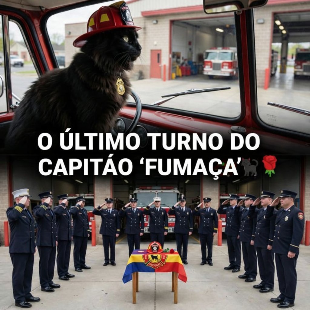 Último turno do Capitão Fumaça.

No quartel 51, o chefe não era o Comandante Rojas, mesmo que ele assinasse os papéis. O verdadeiro chefe tinha quatro patas, um pêlo preto como fuligem e um miau que soava a ordem: chamávamos-lhe Capitão "Fumaça" .

Fumo chegou até nós há 12 anos,