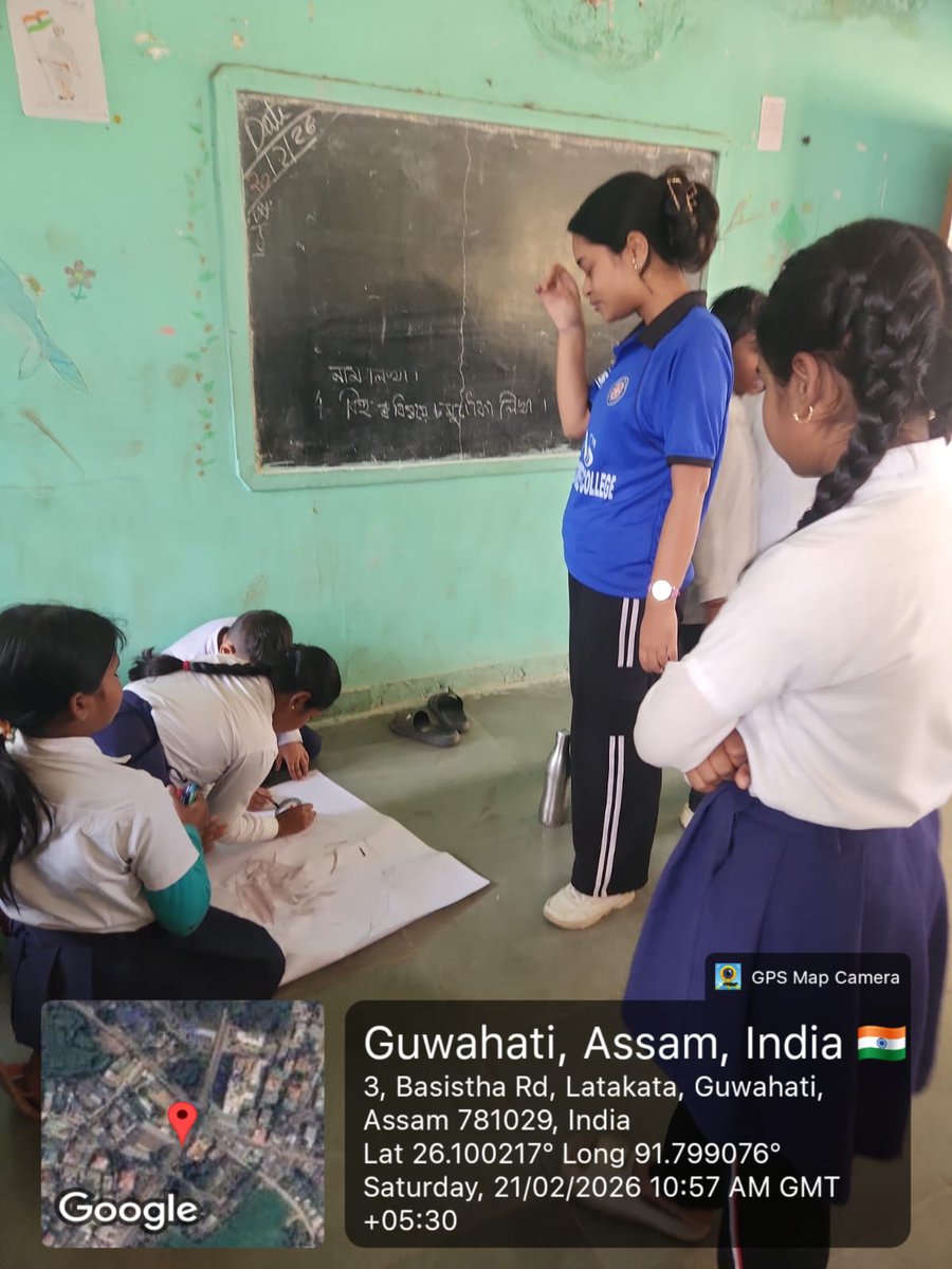 NSS_GCC's tweet photo. GCC NSS volunteers were actively engaged in a programme held at Basistha Vidyapith MES School, Basistha, Guwahati organised by Udyan- The Rising - a social organization on 21st February '26.
@nss_rdguwahati @_NSSIndia https://t.co/iuNi6PS4r2