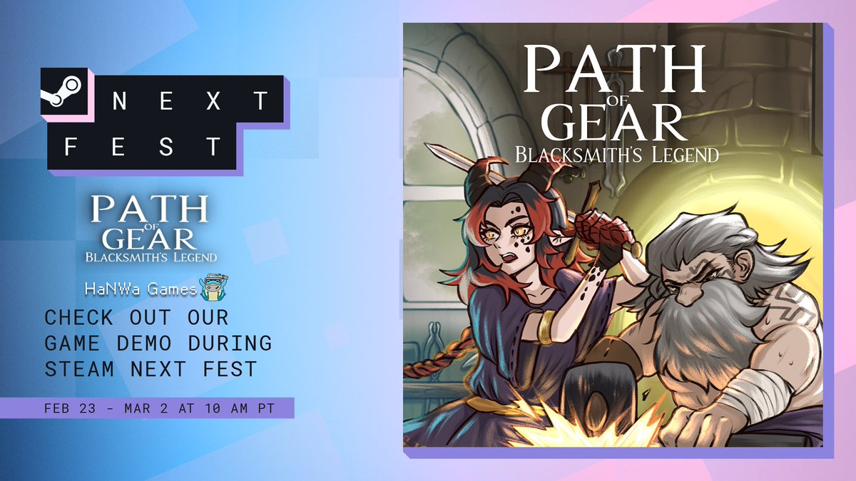 Hanwa Games - Path of gear: blacksmith's legend tweet media