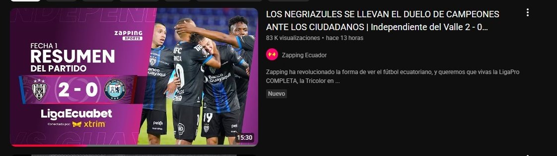 Miren lo bonito y con alma que se ven títulos así, para que lo tengan en cuenta <a href="/zapping_ecu/">Zapping Ecuador</a>