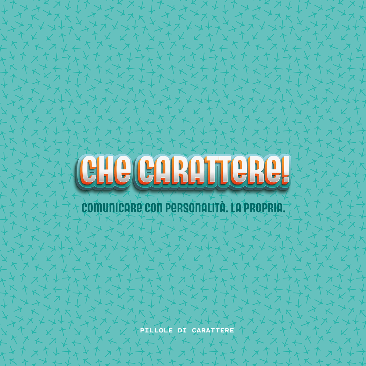 CHE CARATTERE!

Nei prossimi giorni sono in arrivo alcune pillole tratte da "Che carattere! Comunicare con personalità. La propria”, il workshop che tempo addietro avevo fatto finire in una scatola.

Stay tuned. 😎

#brandidentity #brandvoice #checarattere
