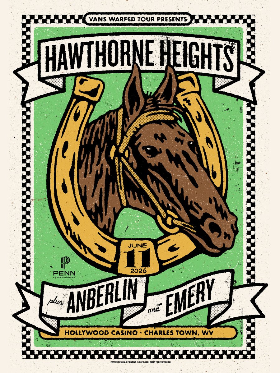 anberlin's tweet photo. Before we hit @VansWarpedTour DC we’re playing in Charles Town, WV with @HawthorneHgts and @OfficialEmery at Hollywood Casino. Tickets on sale Friday at 10am local. See you there. https://t.co/pBYD8E7Pub