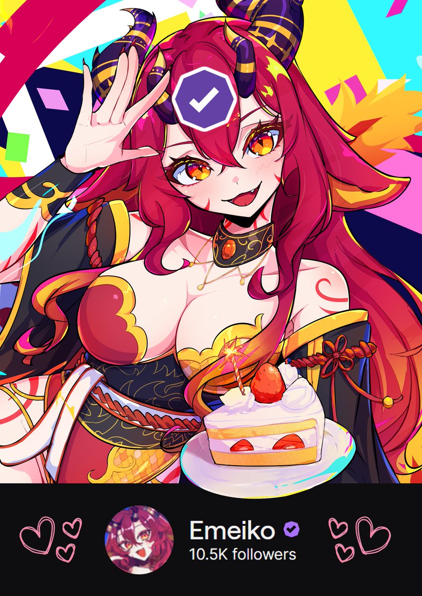 I haven't announced it here yet, but shortly after my 24 hour birthday stream I got Twitch Partner!! Almost exactly 1 year after debut

We also hit 10k followers on Twitch! In the double digits WOAH 

Thankyou SO much for all the support and changing this lil' dragons life ❤️