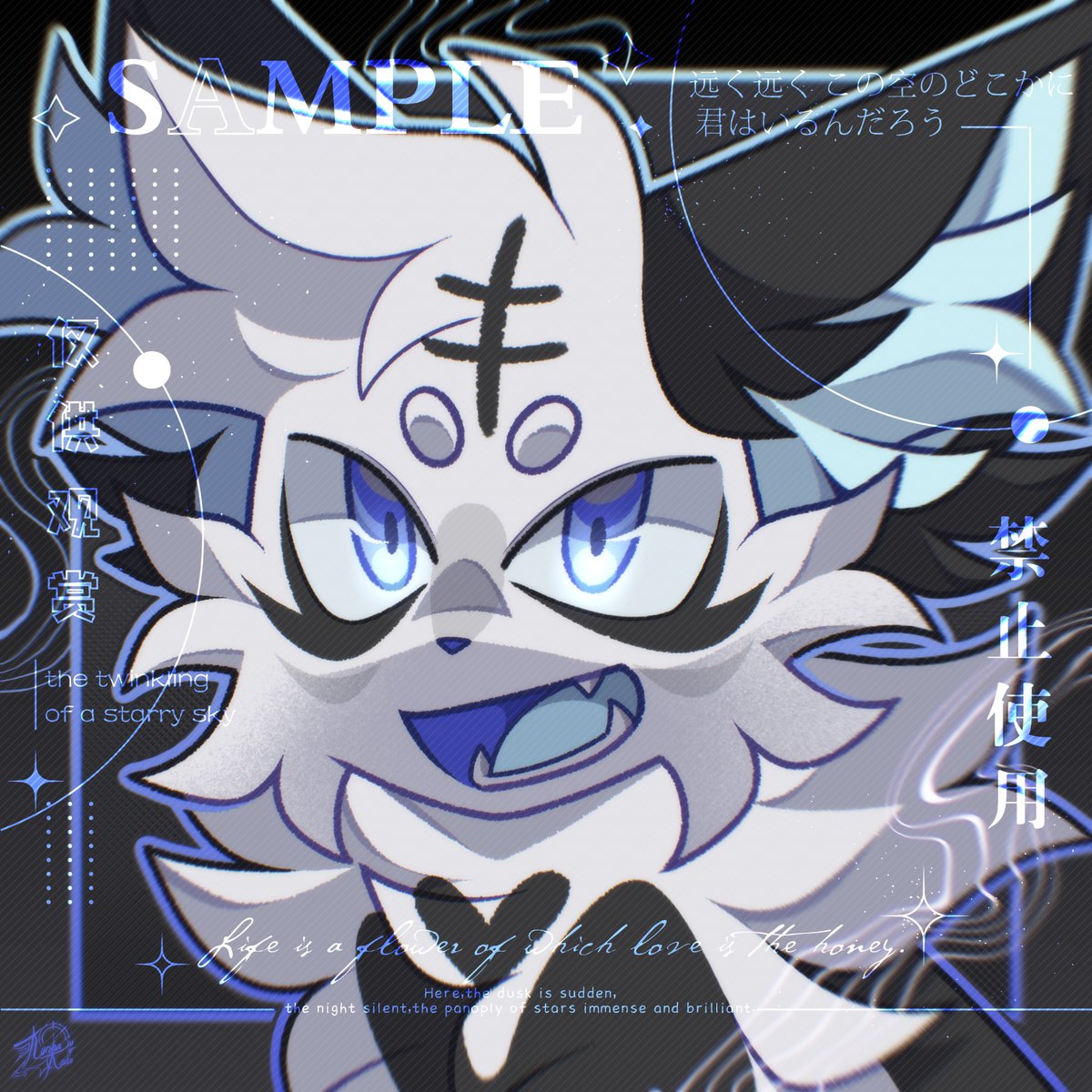 Personal art - my OC cat tiger 🩵💙
I was under a lot of stress, so I suddenly challenged myself to draw this picture entirely with finger on tablet screen. That reminds me of the time when I was a newbie with just my phone and my determined fingers.