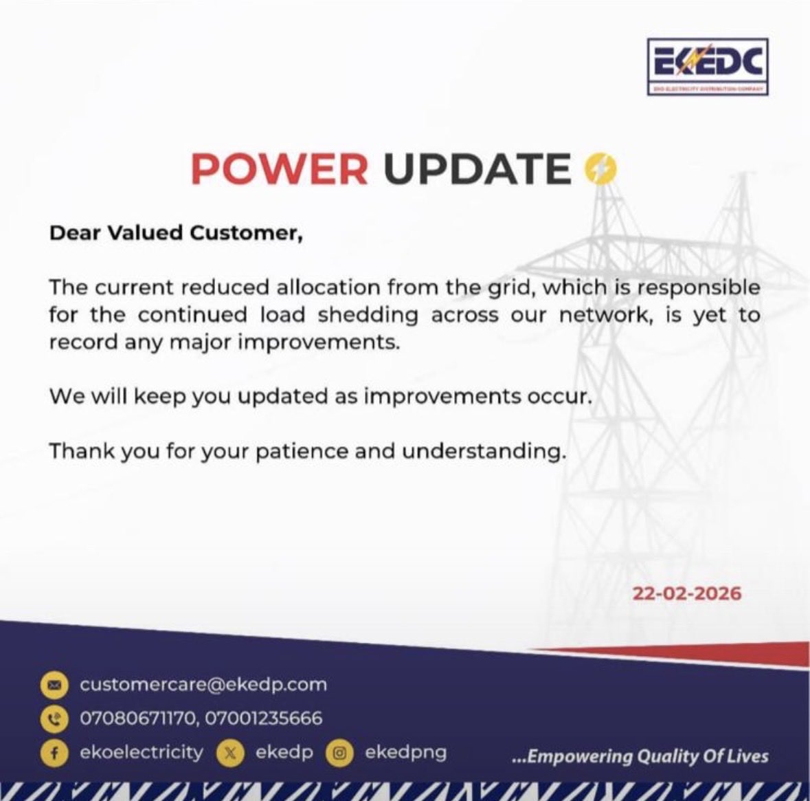 solarbazaar_ng's tweet photo. **“Load shedding still rough? 😩⚡️
No major improvement from the grid…
Good news — Solar is now AFFORDABLE. ☀️
Solar Bazaar is powering homes & businesses daily.
Stop waiting for light. Create yours.
#SolarBazaar #SolarNow #AffordableEnergy #NoMoreOutage #CleanEnergy #NigeriaBusiness #GoSolar”**