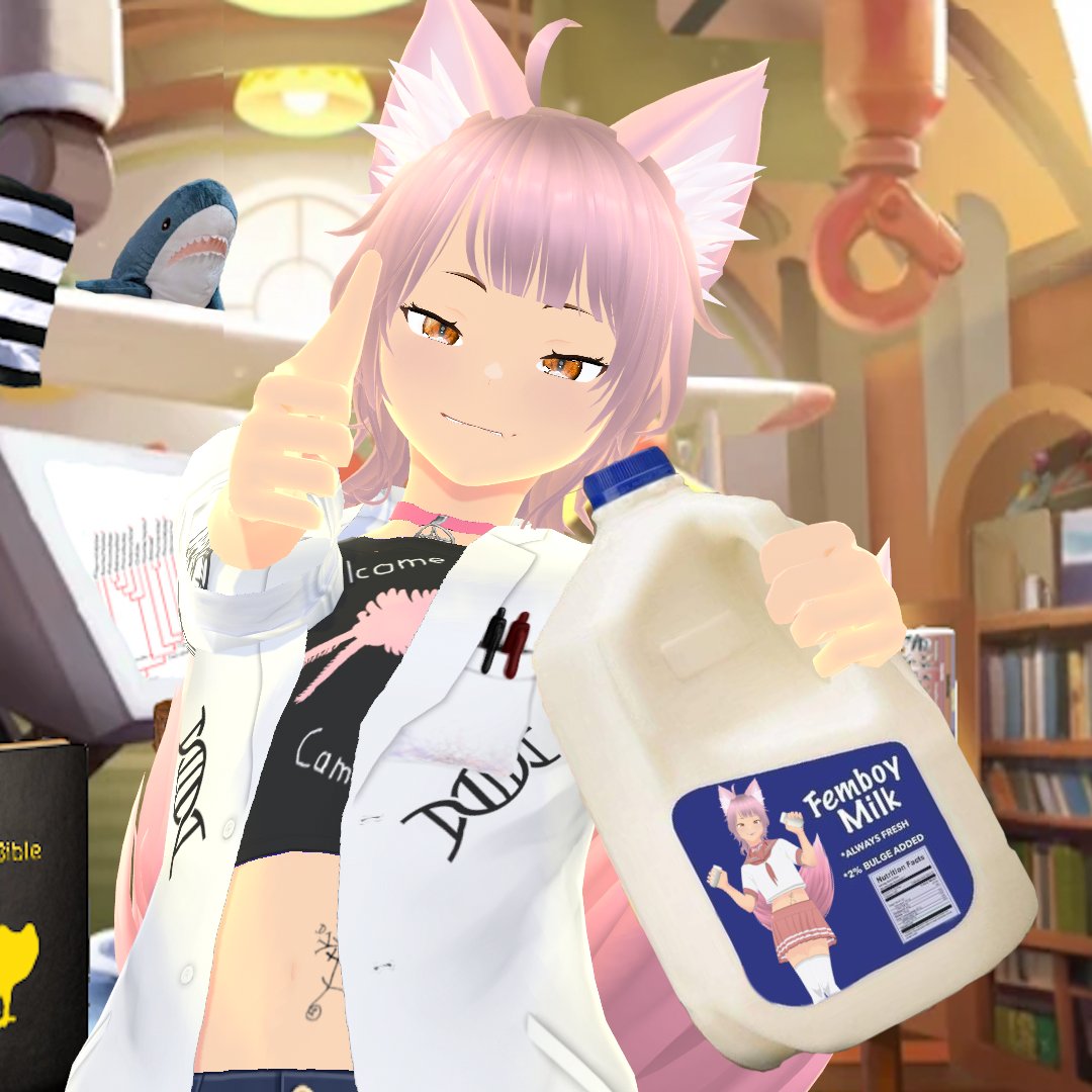 Je n'ai pas pu me retenir désolé... 👀 

Productrice de bon Femboy Milk depuis 2022 !
Santé ! #JeSuisLeLaitier #MonLaitEstDélicieux