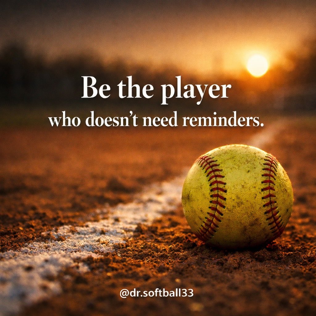 DSoftball33's tweet image. Coaches shouldn’t have to remind you to hustle.
Or focus.
Or compete.

Standards aren’t loud.
They’re consistent.

Be self-driven.
 
#PlayerIdentity #SoftballMindset
#SelfDriven #CompeteEveryDay
#NoExcuses