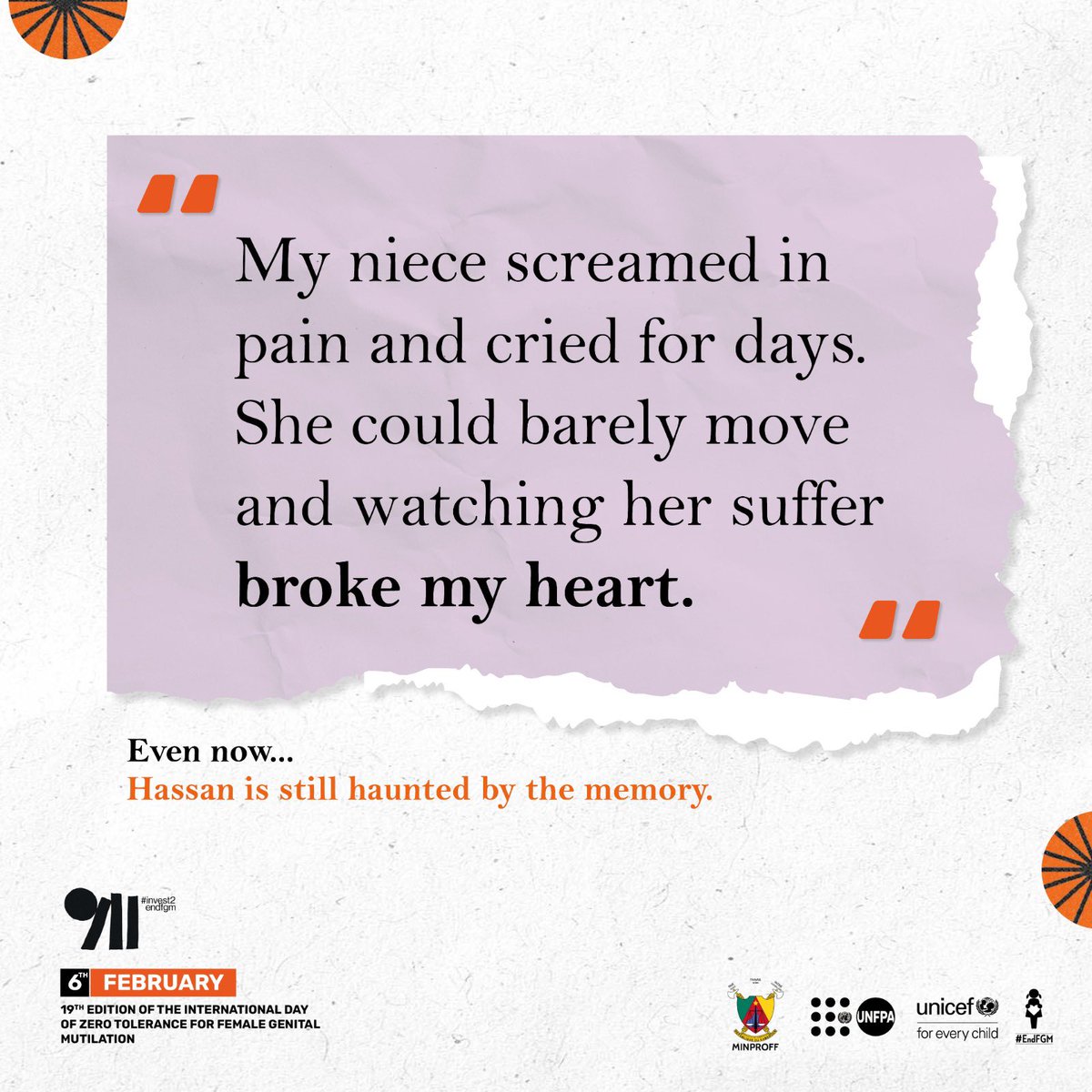 #FGM:At just 18,Hassan witnessed one of the most brutal violations inflicted on a girl child:excision,most common FGM in🇨🇲.

His experience left long lasting trauma he transformed into newfound commitment to champion #EndFGM in his community. 

Full story: cameroon.unfpa.org/en/news/elimin…