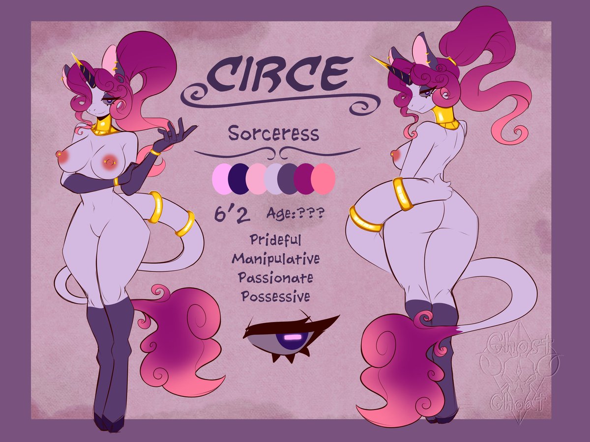 I had this itch to make an Unicorn oc.
So here's Circe ✨️