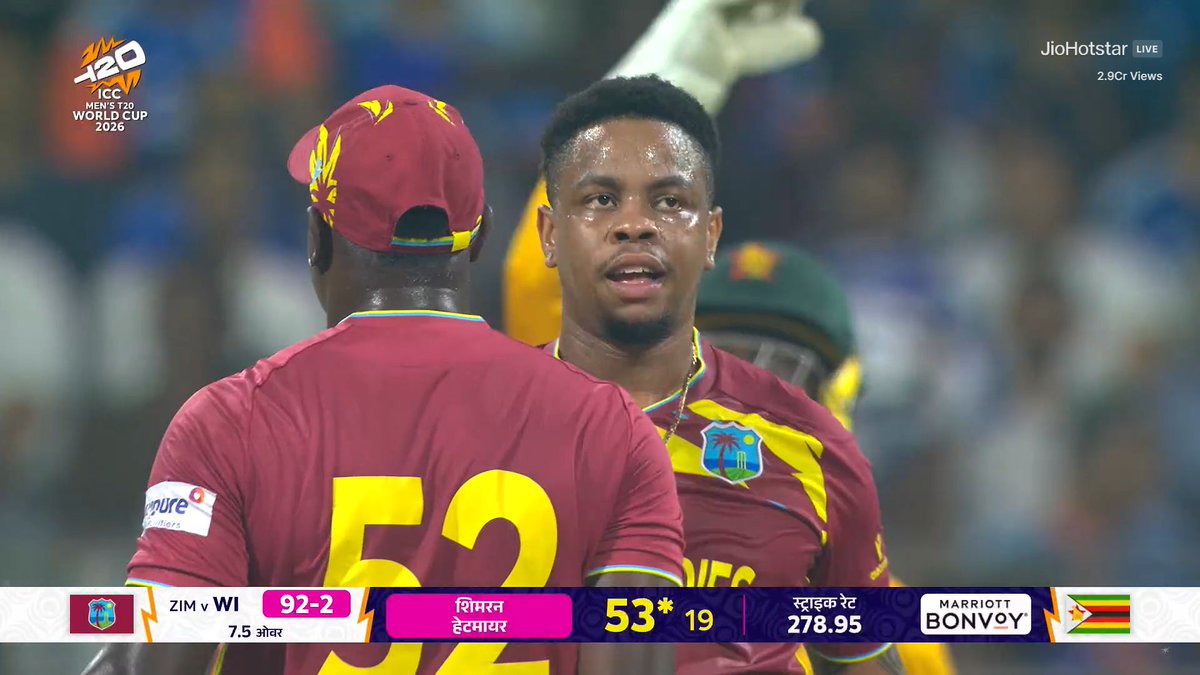 Mahi_Patel_07's tweet photo. I’m honestly scared of this West Indies team, man. They’re giving serious 2016 West Indies vibes. And their coach is Darren Sammy, the captain of that 2016 side and a two-time T20 World Cup champion. Just imagine what they could do against India on 1st March.

In this World Cup, West Indies are playing spin better than any other team. They have no shortage of power-hitters, and their No. 3 batter Shimron Hetmyer is in peak form. Beating this West Indies team won’t be easy at all.

India will have to come fully prepared, because West Indies look in complete form, and anything can happen.
