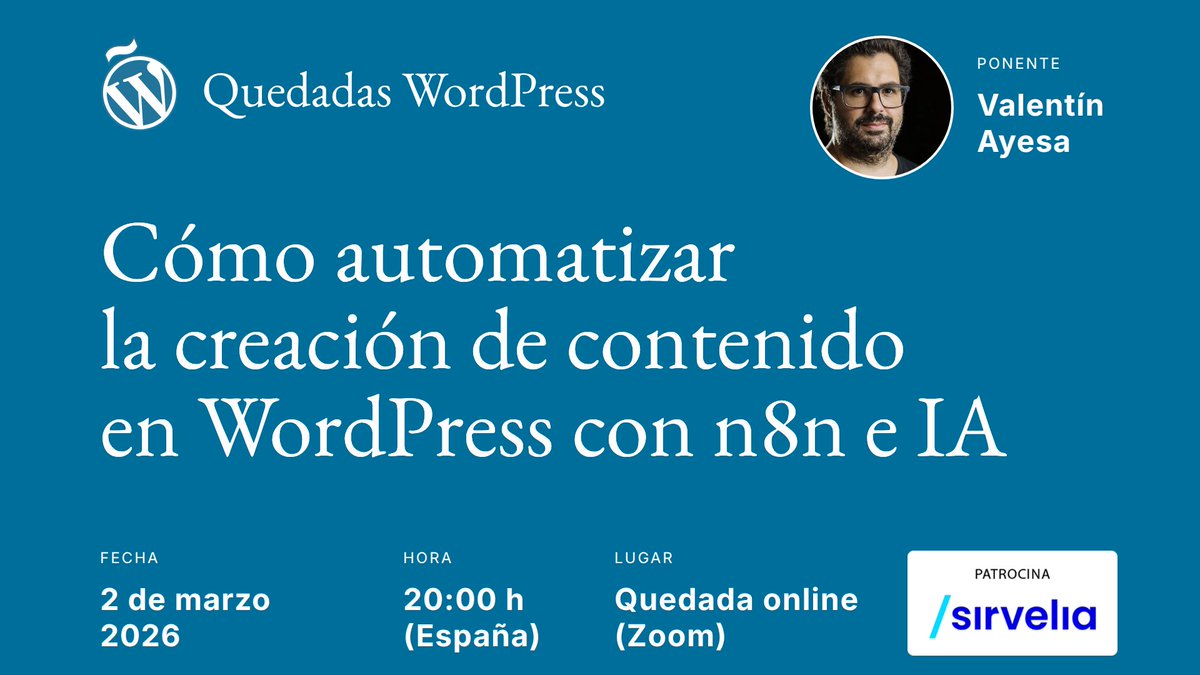 Quedadas WordPress tweet media