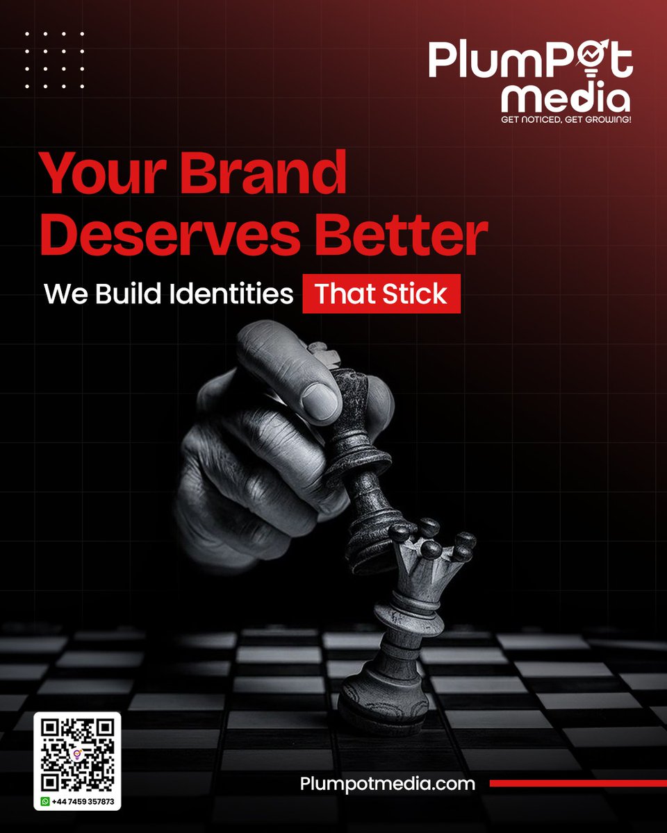PlumPot_Media's tweet photo. Your brand isn’t here to blend in.

Strong identity. Clear positioning. Smart strategy.
That’s how brands win.

Build a brand that sticks with Plumpot Media. ♟️ https://t.co/yXQguORHps