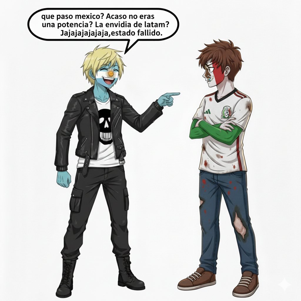 elargentino62's tweet photo. El fin,la ipocresia XD
#countryhumans
#countryhumansargentina
#countryhumansmexico
#Argentinacountryhumans
#mexicocountryhumans
#mexico #Argentina #mexarg #mextina #argmex https://t.co/hErBlXWFMP