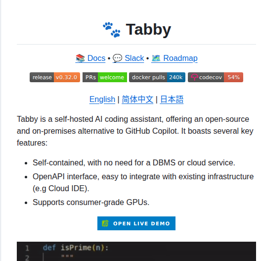 Self-hosted AI coding assistant for consumer GPUs https://t.co/81fAX9lIRY
