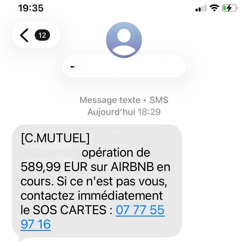 🚨 Faux SMS bancaire 🚨
Un message parle d’une opération suspecte et demande de rappeler ? ⚠️ N’appelez pas !
❌Ne cliquez pas, ne répondez pas, ne donnez aucune info.
Contactez votre banque via son numéro officiel.
Transférez le SMS au 33700.

Restez vigilants et partagez. 🙏