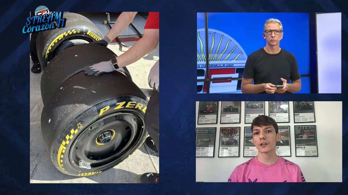 Corazondef1's tweet image. 👋¡ HOLA @Slicer_F1 !

👉Ya en #CF1STREAMING para hablar de las diferentes variables en las llantas de la Formula 1.

📹Súmate al vivo youtube.com/watch?v=jNkxx2…