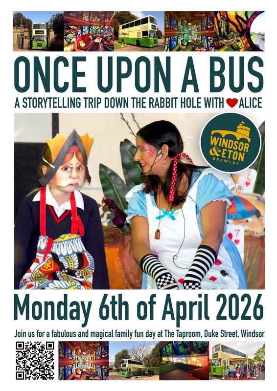 Onceuponabus's tweet photo. Storytelling at Windsor &amp; Eton Brewery
April 6th Windsor
A fabulous Family Fun Day ~ Easter Monday 2026
Reserve your seats on the bus at https://t.co/1w7pTUC9nm https://t.co/oAKSLtrko0