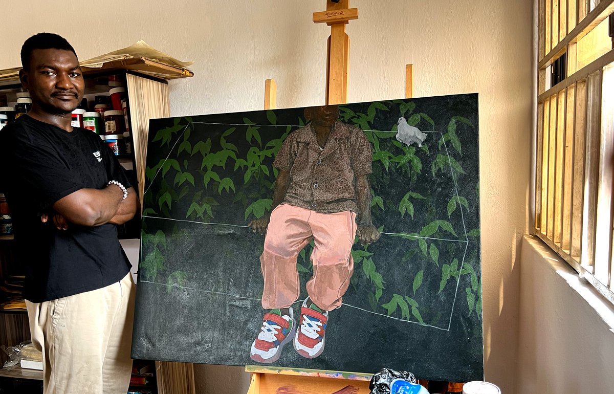 PaulOgunlesi's tweet photo. " Iṣẹ́ l'ògùn ìṣẹ́ "
.
.
.
.
.
In the Studio with a Work in Progress.
#art #yorubaadage #ongoingproject #yoruba #mentalhealth https://t.co/eRbK49Cr3m