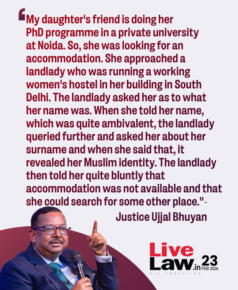 Justice Ujjal Bhuyan said that these examples showed how distant we are from the benchmark of constitutional morality even after 75 years. 
Read more: bitl.to/5hBq 
#SupremeCourt #JusticeUjjalBhuyan