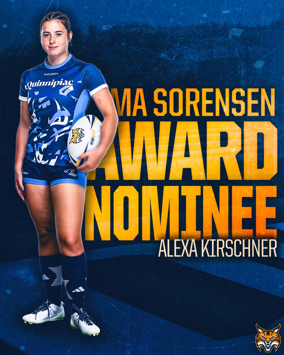 QU_Rugby's tweet photo. Alexa Kirschner has been nominated for the MA Sorensen Award!
The award is given to the top collegiate women's rugby player in the United States each year. https://t.co/dbqaVvlmWH