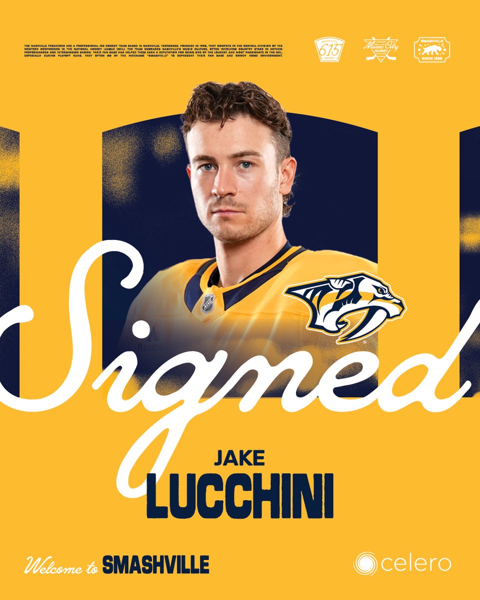 Put it in ink ✍️

We've signed forward Jake Lucchini to a one-year, two-way contract beginning in the 2026-27 season.