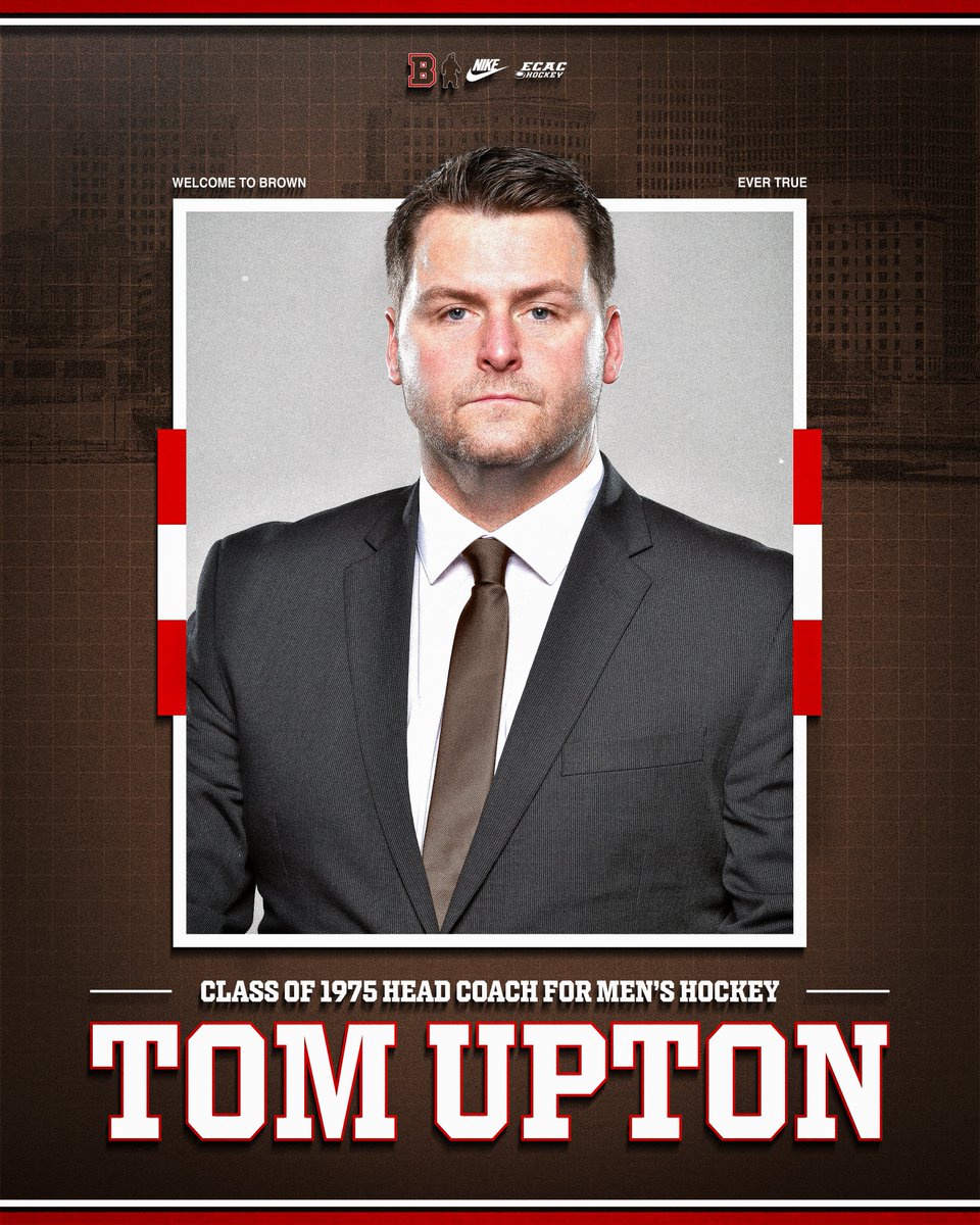 Introducing the 𝙣𝙚𝙬 Class of 1975 Head Coach for Men's Hockey, Tom Upton! 

Coach Upton becomes the 16th head coach in program history

#EverTrue x <a href="/ecachockey/">ECAC Hockey</a>