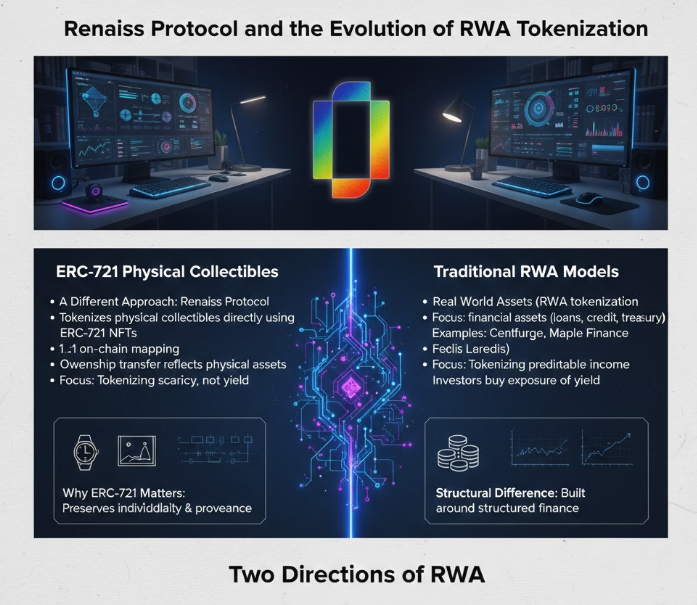 jinmi36's tweet photo. Renaiss Protocol and the Evolution of RWA Tokenization

ERC-721 Physical Collectibles vs. Traditional RWA Models

Real World Asset (RWA) tokenization connects blockchain to tangible assets. https://t.co/ygLxBBvsEH