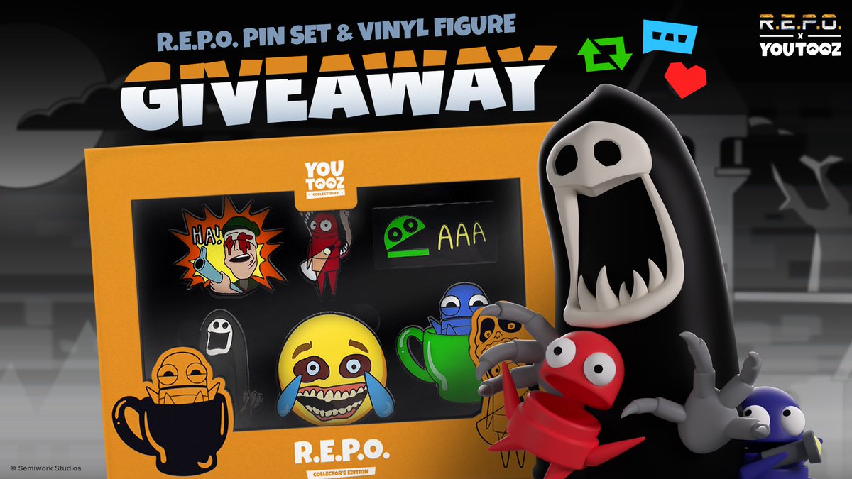 Youtooz x R.E.P.O. launches on the 26th! Partake in the giveaway to have a chance to win the vinyl and pin set! To enter the giveaway, simply Comment, like and Repost this post!
(Youtooz will select winners and contact them after February 26th)
#repo #semiwork #youtooz