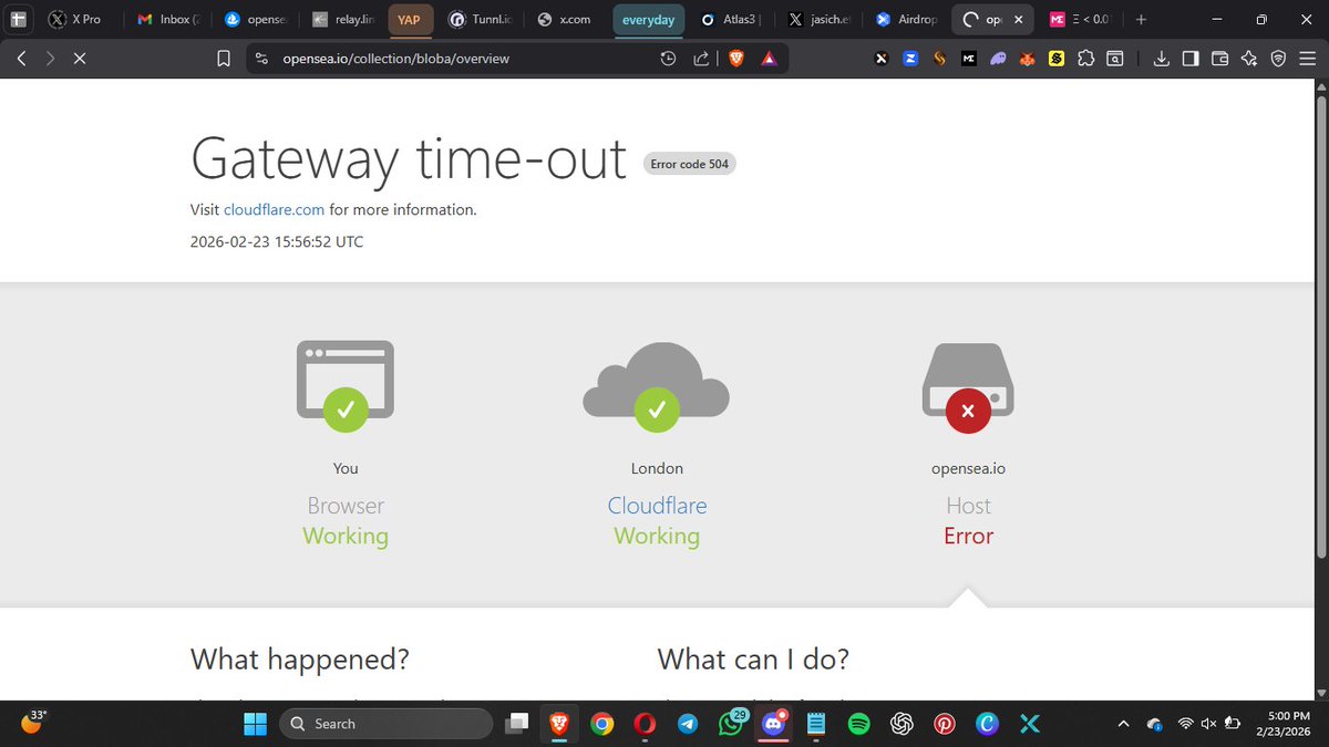 OS broke down bcos <a href="/BlobaETH/">Bloba</a> minted
3333 supply GTD crashed your site, only God knows what will happen to fcfs phase 😂😂😂

<a href="/opensea/">OpenSea</a> fix coz other projects are coming