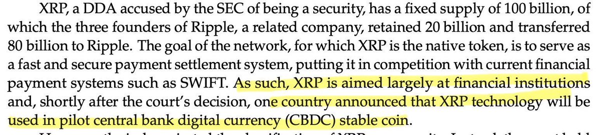 Yes, “XRP is AIMED LARGELY AT FINANCIAL INSTITUTIONS.”💯

Not retail.🚫

XRP as a digital asset —> designed for institutional use cases.✅

This is documented.📝👇