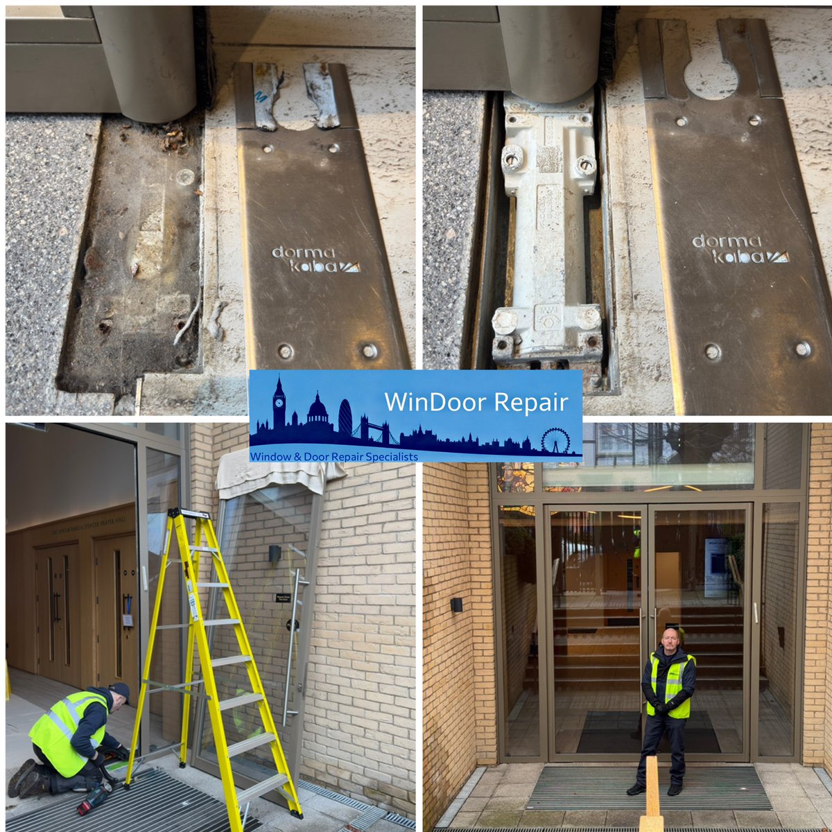 WindoorRepair's tweet photo. Floor closer replaced to a non hold open https://t.co/iJRaGzJRrR