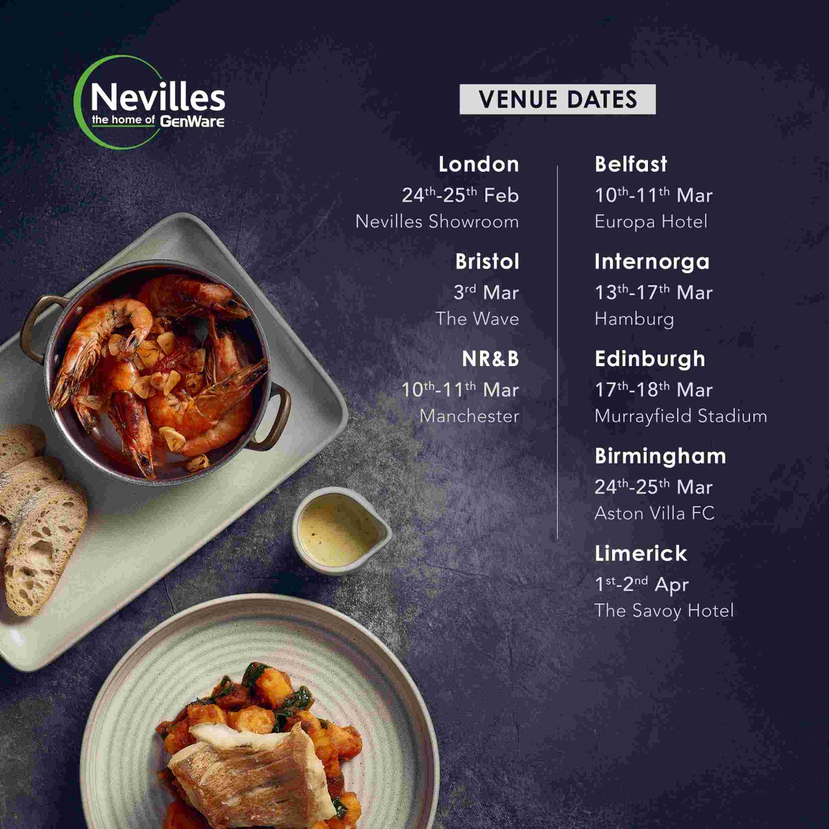 Join us at our Roadshows in Belfast and Limerick from the 10th March till the 2nd April, as we unveil our brand-new Spring/Summer 2026 products!

We look forward to seeing you there!

👉View full details on these events and all upcoming events
obi41.nl/2p8vntsp

#GenWare