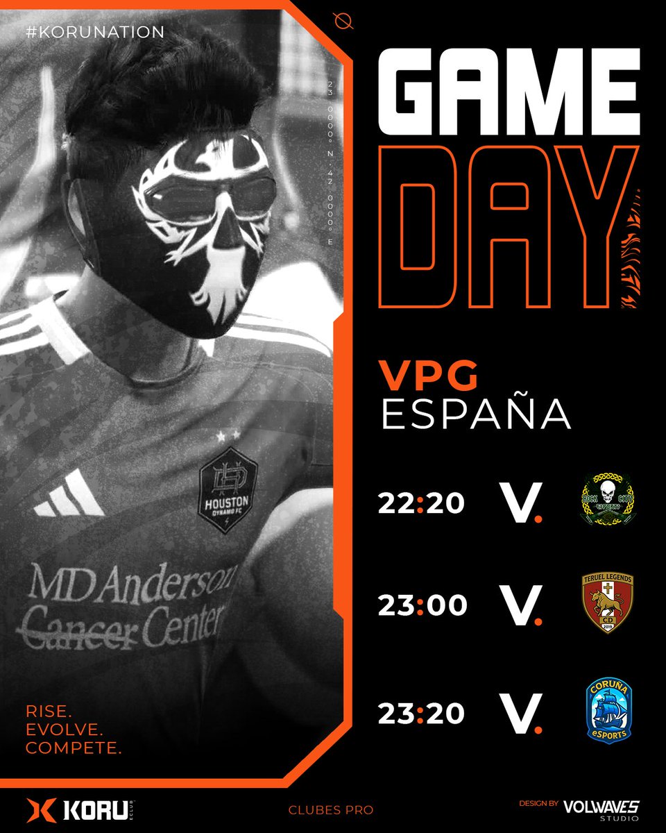 🗓️ GAME DAY | ZERO &amp; VPG

✈️ 22:20 vs <a href="/RockCityEsports/">Rock City eSports</a> 

🏠 23:00 vs <a href="/Teruel_Legends/">Teruel Legends</a> 

✈️ 23:30 vs <a href="/CorunaeSports/">Coruña eSports</a> 

“Unidad antes que todo, Believe.”

🌀#KoruNation #Believe | @VolWaves
