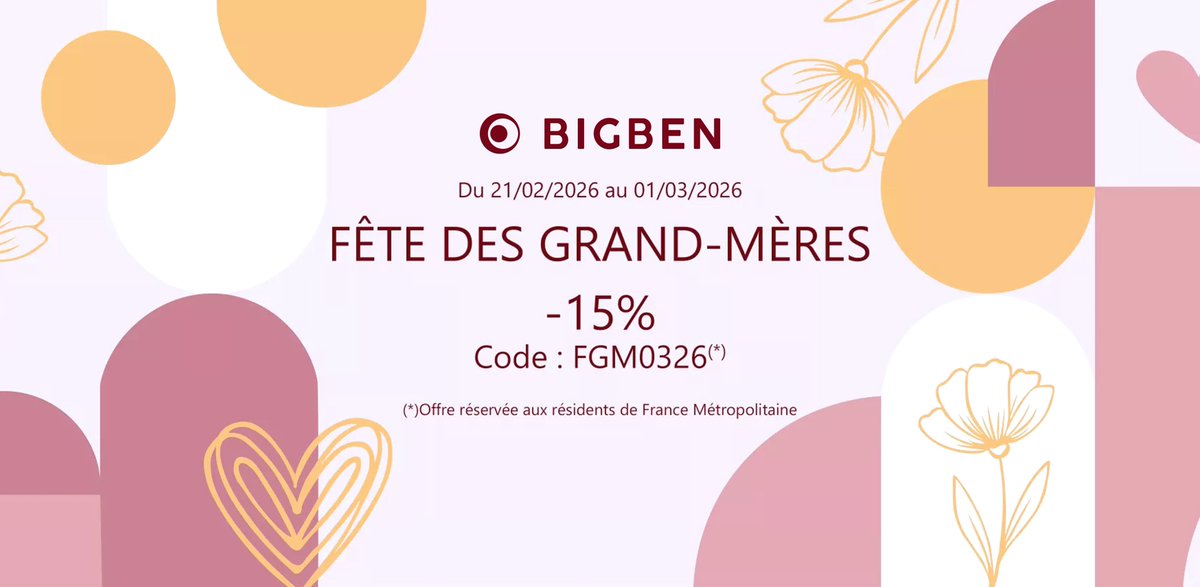 BigbenFrance's tweet photo. La fête des grand-mères approche et nous avons quelques idées originales pour vous : de quoi les faire sourire et danser avec toute la famille ! 👩🦳
Profitez de -15% de réduction supplémentaire avec le code FGM0326 ➡️ https://t.co/OxeQ7iDKEU 💝
#Bigben #EPOK #ThomsonAudio #FêteDesGrandsMères #IdéesCadeaux