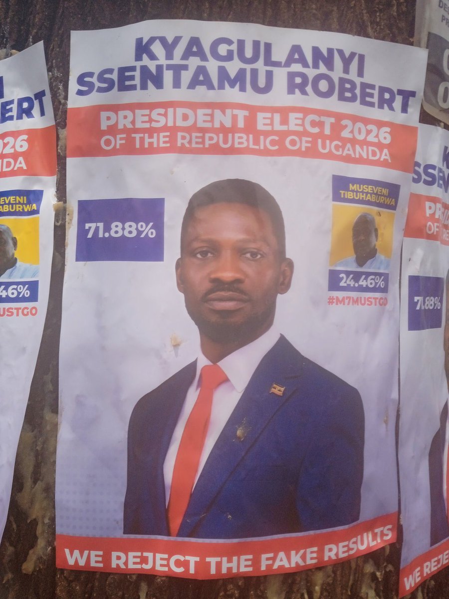 Kyagulanyi Ssentamu Robert aka <a href="/HEBobiwine/">BOBI WINE</a> is a President Elect of the Republic of Uganda 🇺🇬