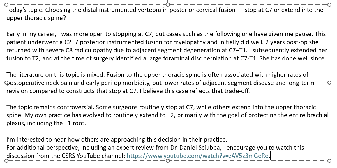 Cervical Spine Research Society tweet media