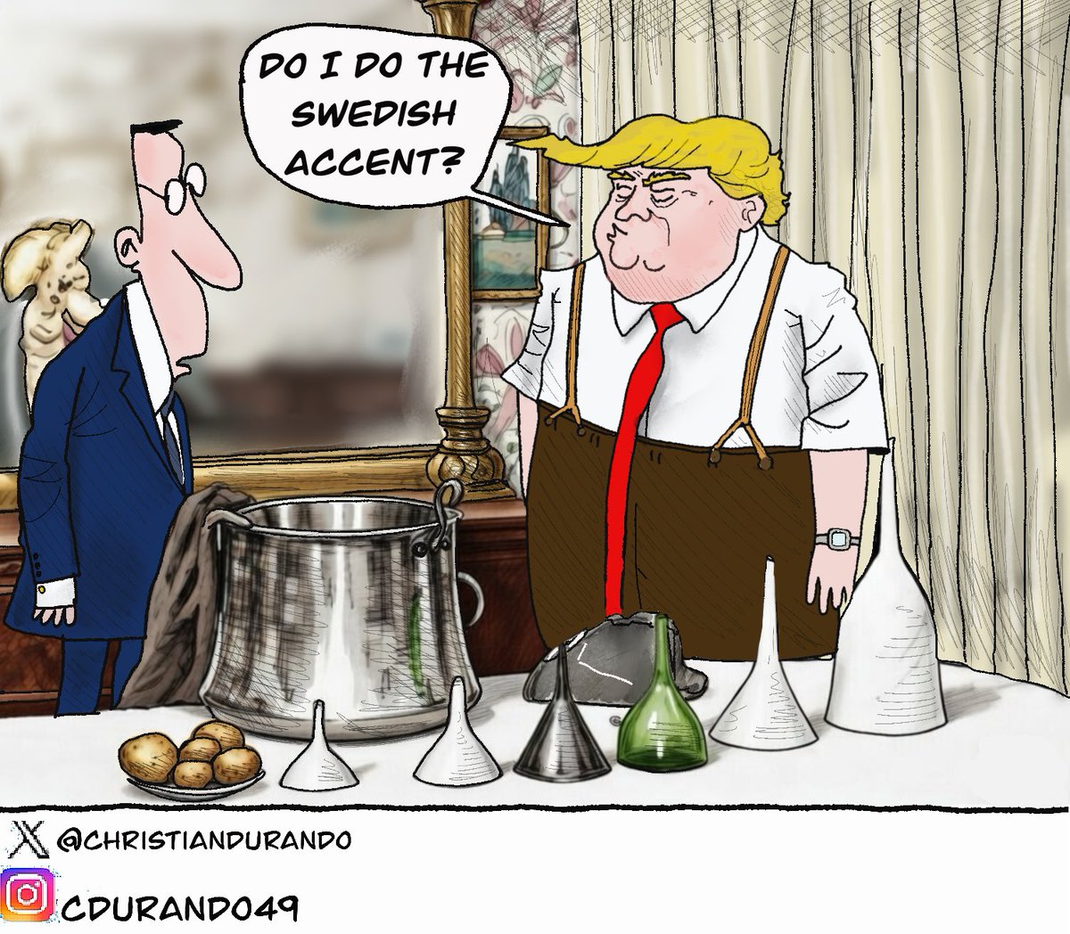 Nella finta telefonata al #CSPAN, il chiamante che si presenta come "#JohnBarron" e che suona molto simile a #Trump parla con l'accento tipico di Trump,ma con un tono nasale come se avesse il naso tappato. #Fantozzi