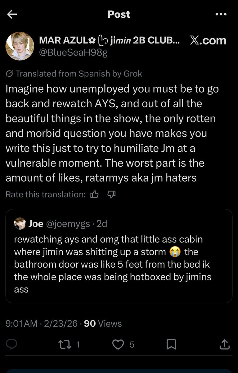 solos mad cuz jimin was fartin