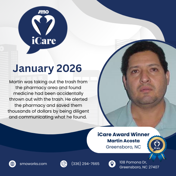 smoworks's tweet photo. A huge shout‑out to Martin Acosta, our iCare Award recipient! Incredible job, Martin — your diligence truly makes a difference! 💙
👉 Read more: https://t.co/zoqH1xXZe0
#smoworks #EmployeeRecognition #smoiCareAwards #CleanWithPurpose #janitorialservices https://t.co/hhOE54HZmr
