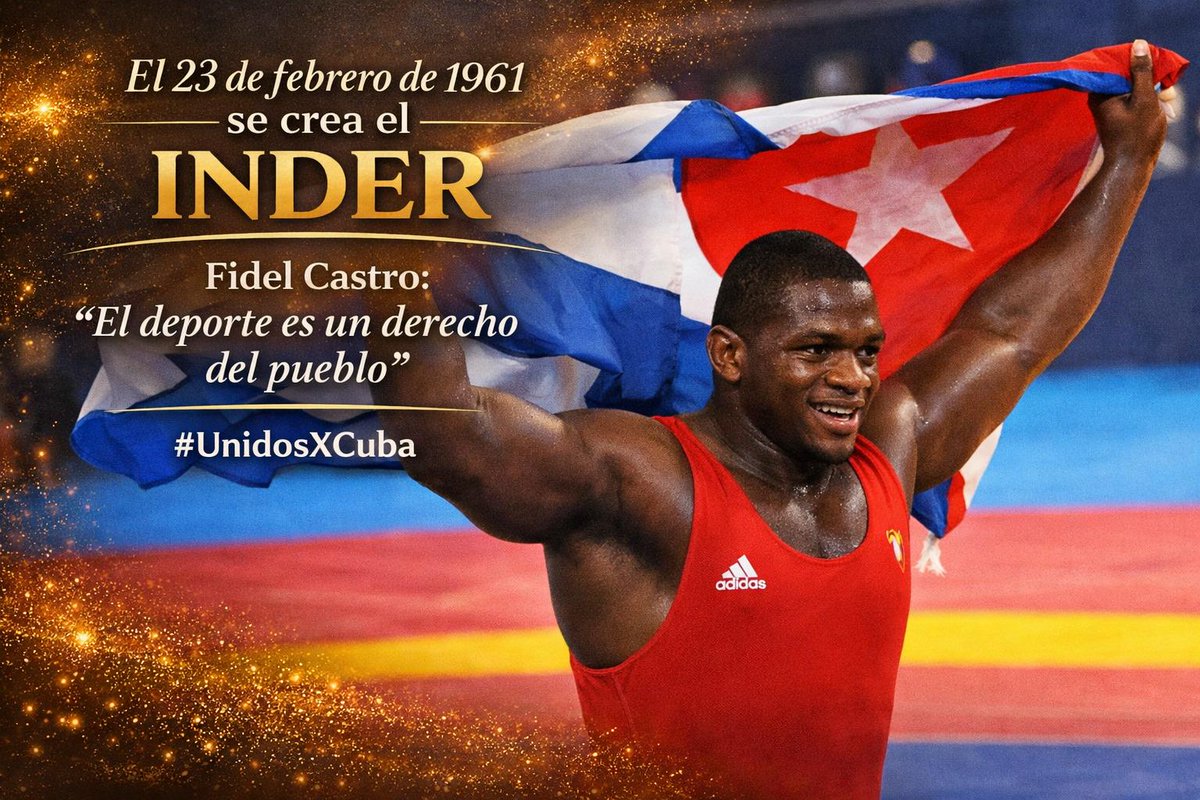 EduardoLopezL65's tweet photo. El INDER, garante de que el deporte en #Cuba es derecho del pueblo, no es privilegio.
🏅 Gracias a sus trabajadores, entrenadores y profesores.
💬 Fidel, el “Atleta Mayor”, nos enseñó que el deporte también forja patria.
#CubaSoberana #INDER #CubaPorLaVida #YoSigoAMiPresidente https://t.co/3xgBmj1dNb