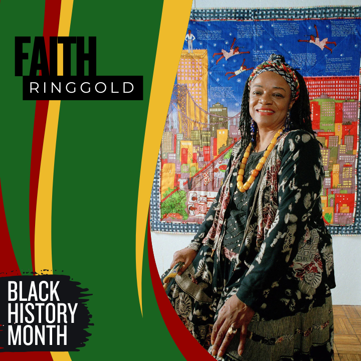 Next in our Black History Month STEAM spotlight: A -Art
Faith Ringgold was an artist &amp; author whose iconic story quilts blend fine art, history, &amp; personal narrative. Through her work, she used creativity to tell stories, preserve memory, &amp; challenge how history is represented.