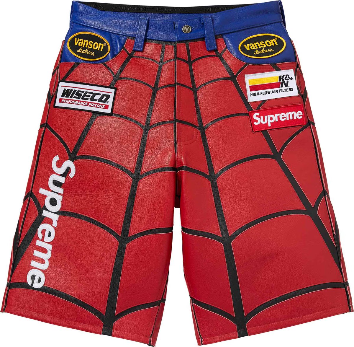 Vanson Leathers x Supreme Spider-Man Shorts 🕸️