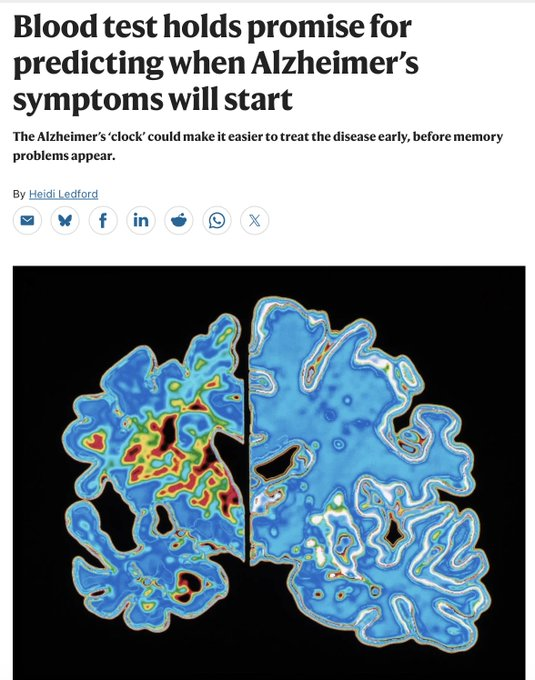 Alzheimer’s may have a clock, and we can now read it from blood.

A new Nature Medicine study shows an abnormal tau protein in blood can help predict not just who may develop Alzheimer’s, but when symptoms could begin.

This could shift treatment years earlier, before memory loss