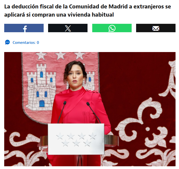 En realidad en el Madrid de Ayuso los extranjeros tinene una "fiscalidad diferenciada", pero a favor de ellos y en contra de los madrileños.