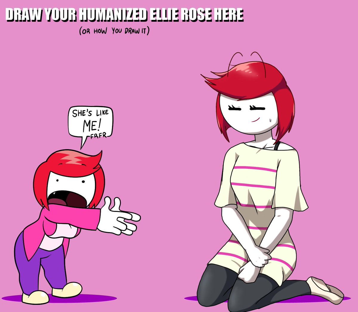 This seems like the most polite Ellie version you've ever seen... (nooo I got rid of the arrow...) #HenryStickmin #HenryStickminFanArt