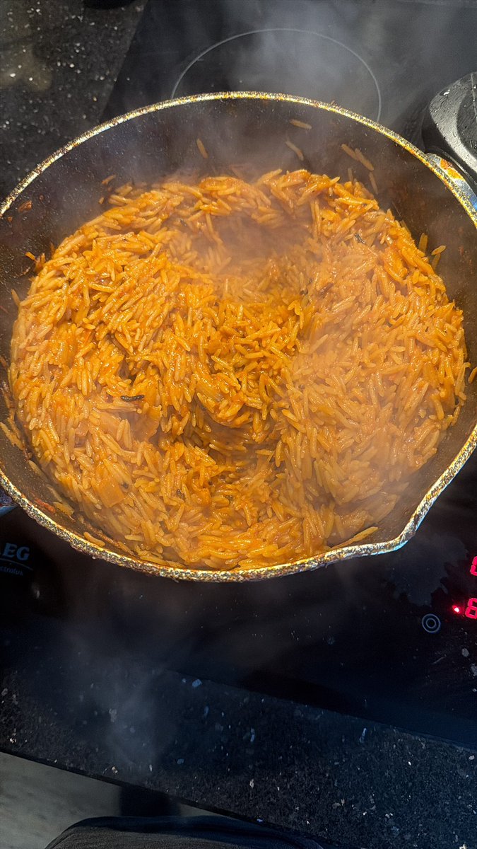 My first attempt at Jollof Rice 
Taught to me by my girl